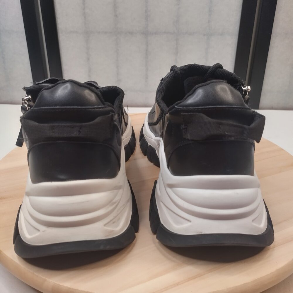 Kenneth Cole New York Nikos Black & White Chunky Platform Sneakers Women US 10M - Picture 7 of 14